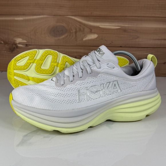 Hoka One One Shoes - Hoka One OneBondi 8 Nimbus Cloud Luminary Green Running Shoes 1127952 Womens 12B